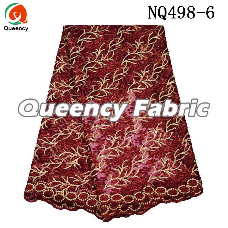 Tulle Beaded Netting Embroidery In Wine Tulle Beaded Netting Embroidery In Wine
