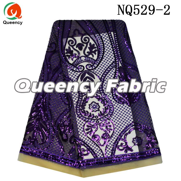 Purple Embroidered Lace Tulle Material Purple Embroidered Lace Tulle Material
