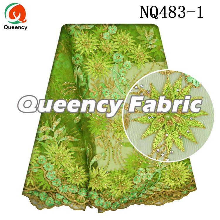 Lemon Floral Embroidery Beads Tulle Fabric Lemon Floral Embroidery Beads Tulle Fabric