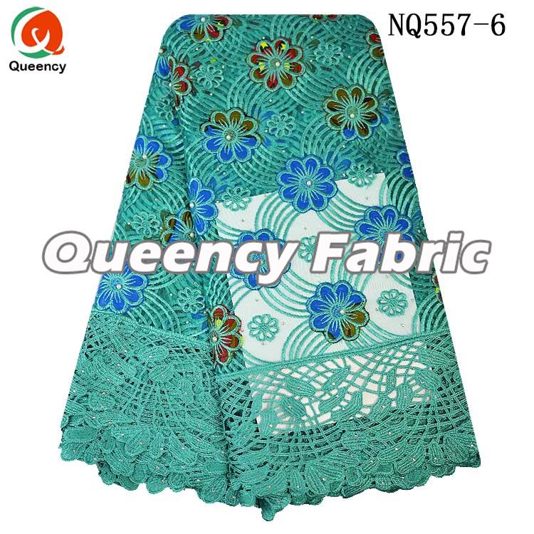 African Tulle Lace French Embroidery Cotton Fabric