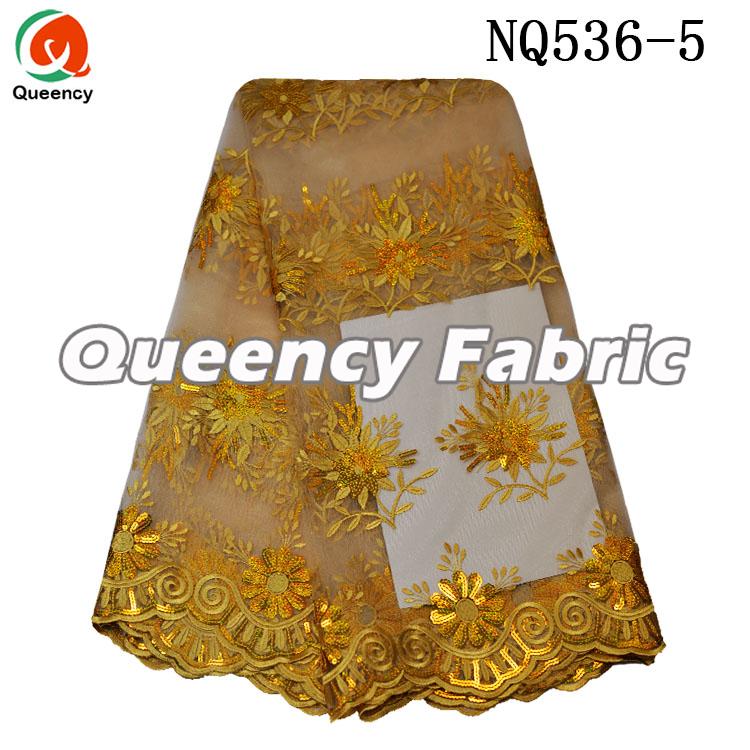 African Net Lace Embroidered Fabric 