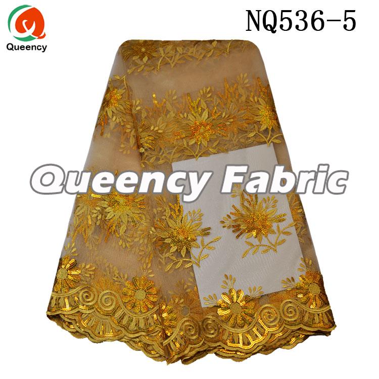 African Net Lace Embroidered Fabric African Net Lace Embroidered Fabric