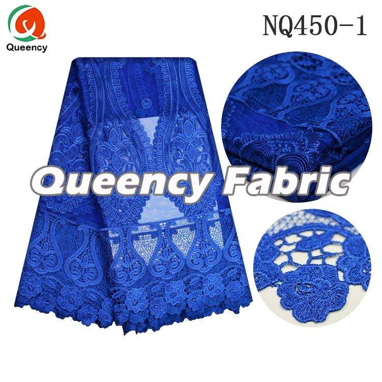 Embroidery French Lace In Royal blue