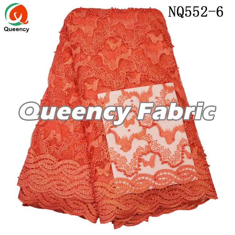 Coral Wedding Lace Dresses Fabric 