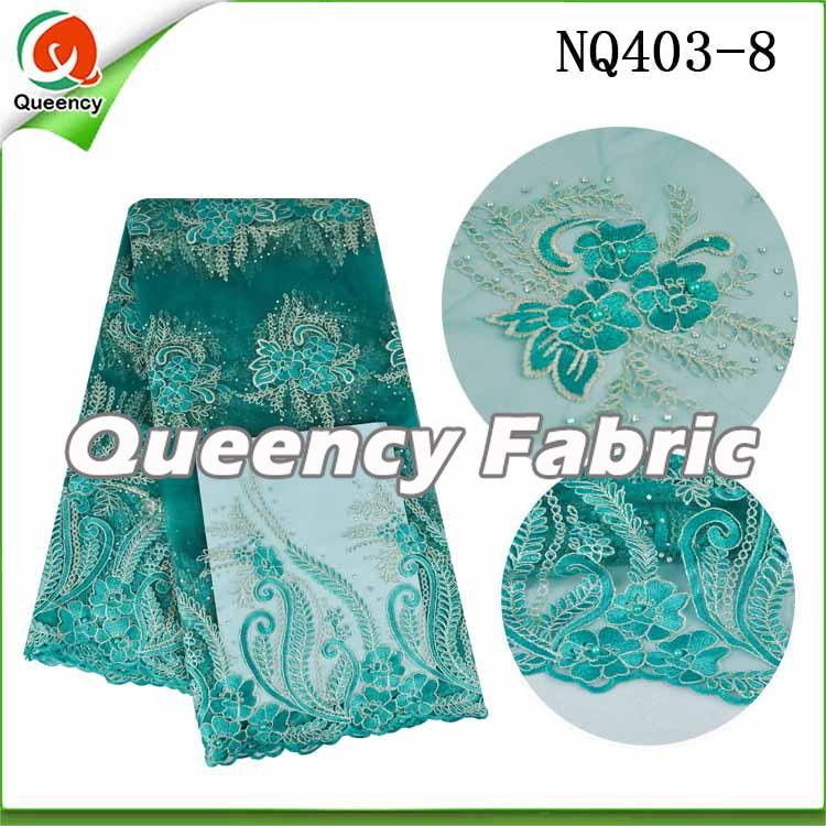 NET LACE IN AQUA