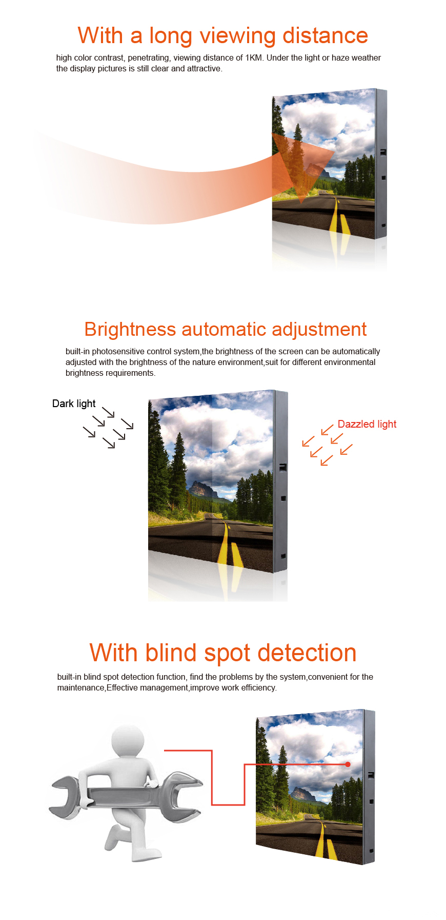 Outdoor Brightness Traffic VMS Signs