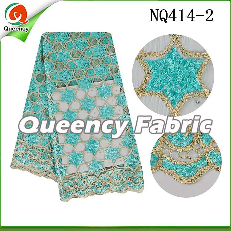 Aqua French Lace African