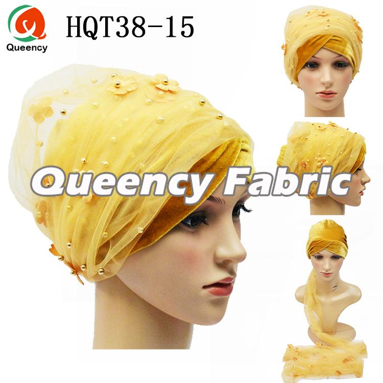 Gold Plain Turban Ladies Hijab