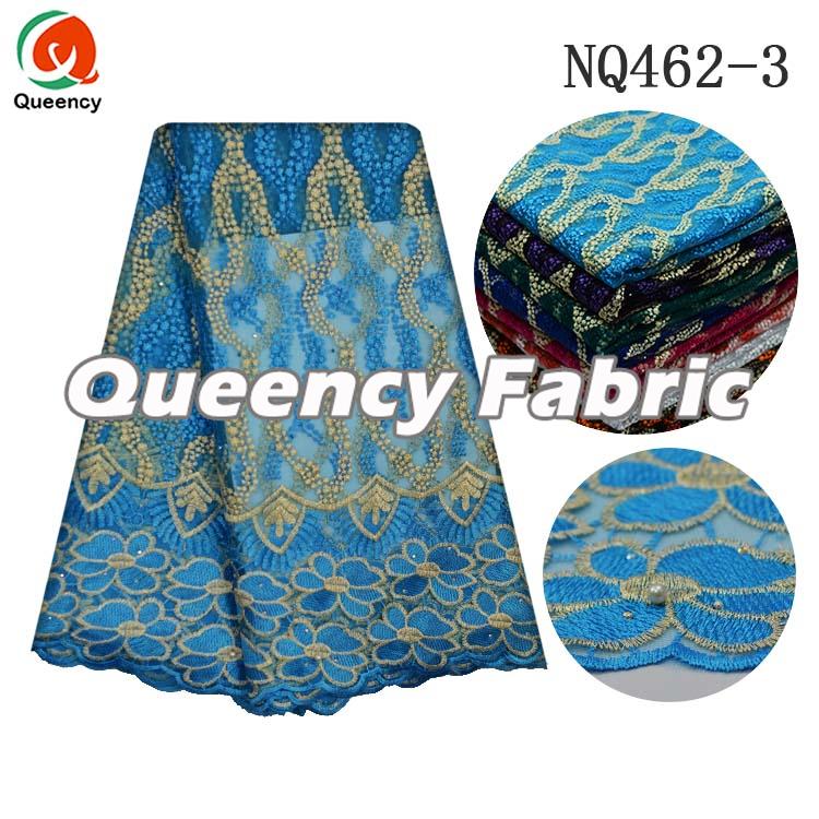 Blue Stones Lace Net Embroidery Blue Stones Lace Net Embroidery