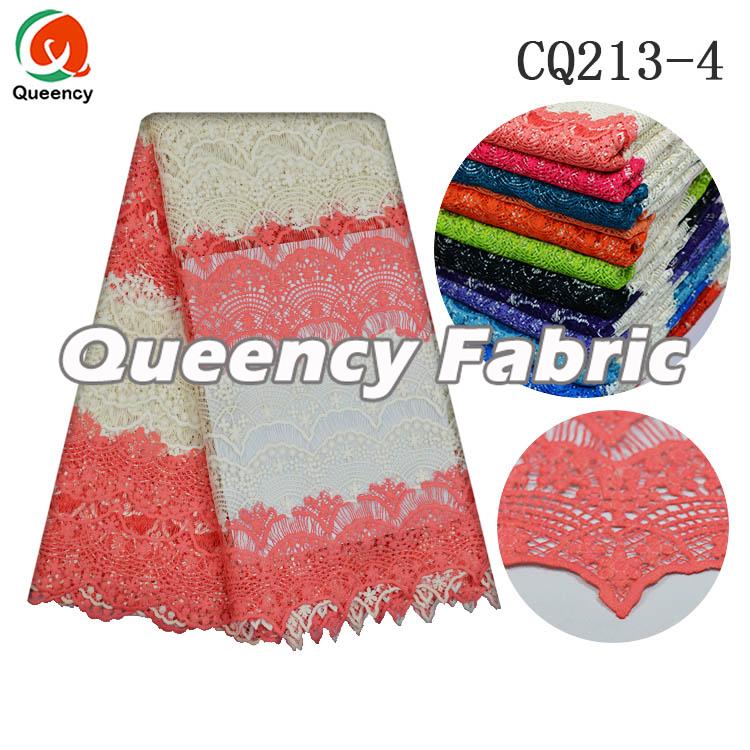 Coral Cupion Lace Embroidery