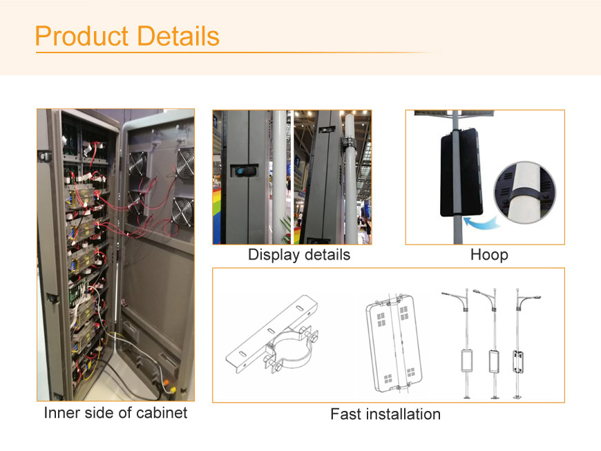 LED post TV display