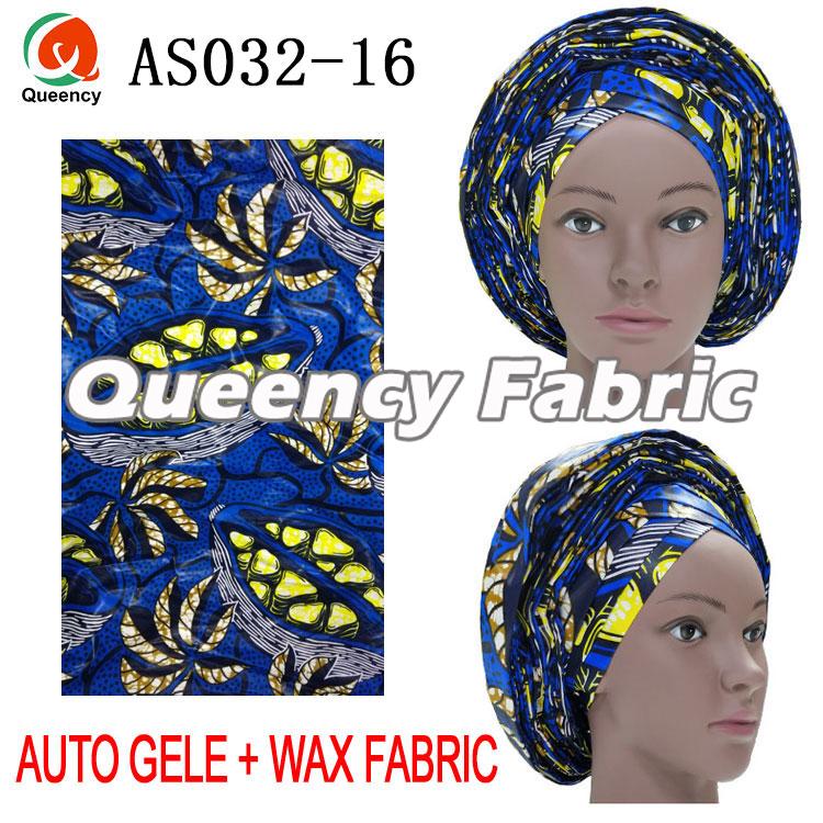 African Wax Fabric Match Auto Gele 