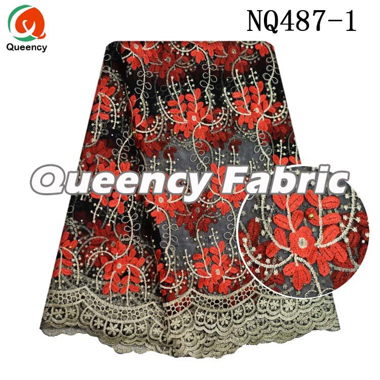 Red French Stretch Lace Fabric