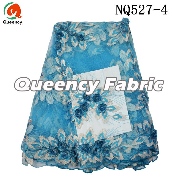 Turquoise Blue French Embroidered Lace Fabric Turquoise Blue French Embroidered Lace Fabric