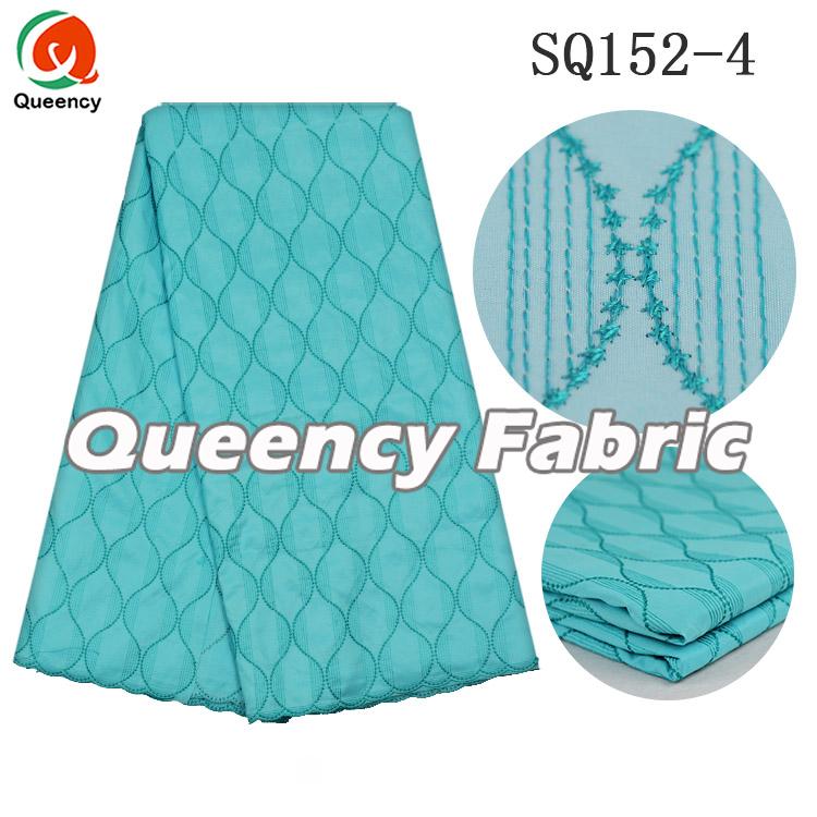 Wholesale 100% Cotton Voile Fabrics In Aqua