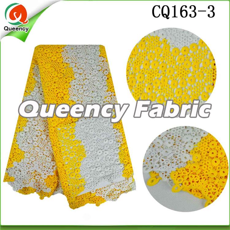 African Lace Cord Material In Yellow