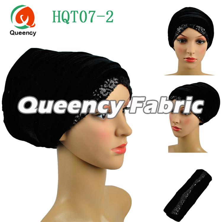 Black Dubai Head Turban Scarf 