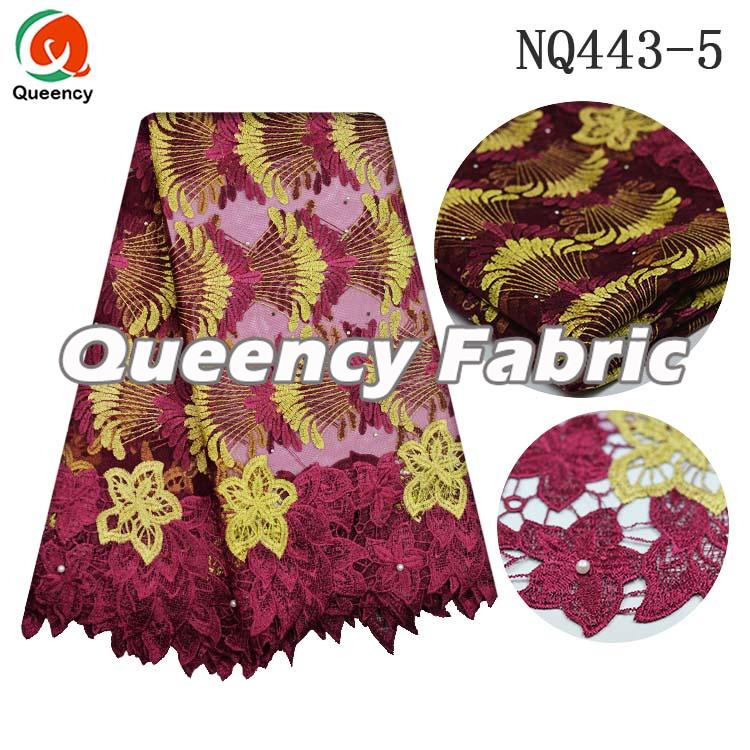 Wine Lace Nigeria Cotton Tulle