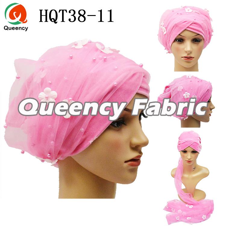 Pink Ladies Turban Velvet Material 