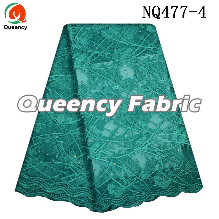 Teal Net Lace Beaded Embroidery Teal Net Lace Beaded Embroidery