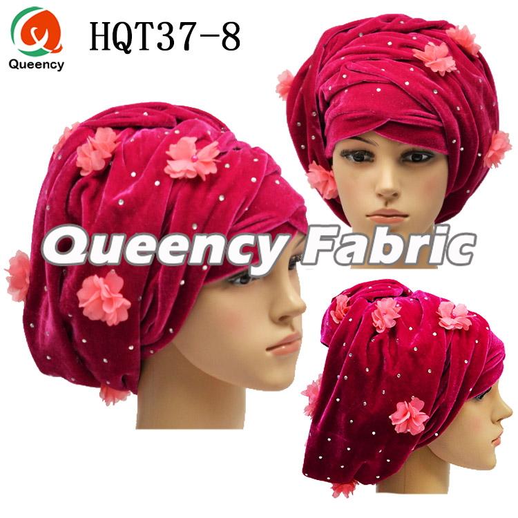 Fushia Nigeria Velvet Turban Head Tie