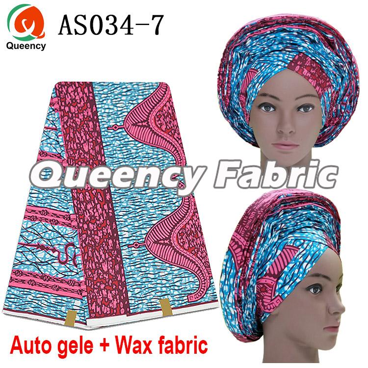 Ankara Auto Gele With Wax 6 Yards 