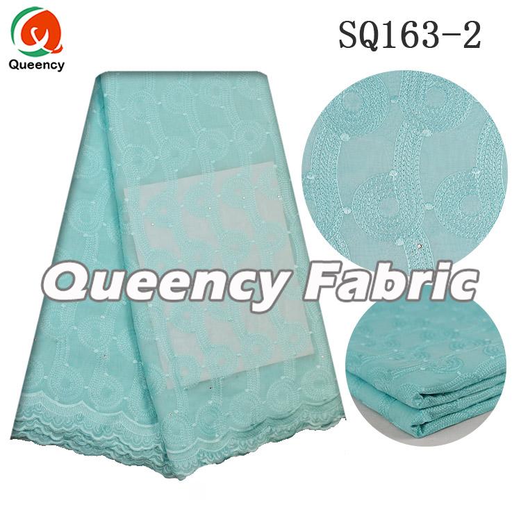 Aqua African Swiss Voile Lace High Quality