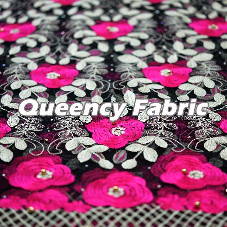 Tulle Lace Beaded Cotton Fabric Tulle Lace Beaded Cotton Fabric