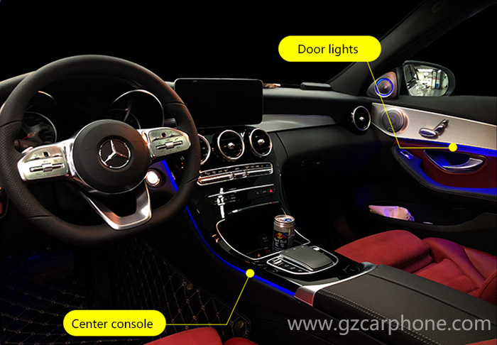 Mercedes C Class W205 2019 64 Colors Ambient Light