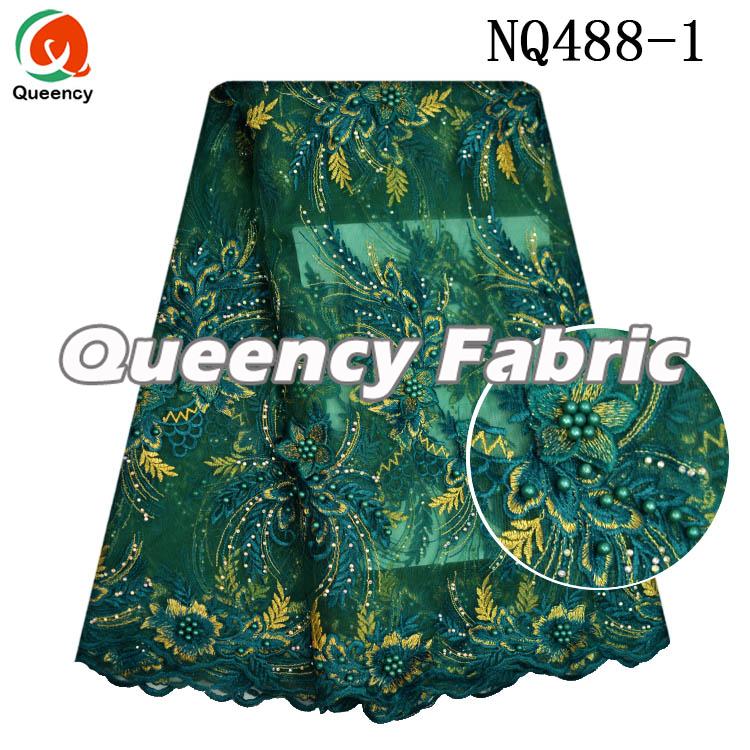 Nigeria French Dresses Beaded Lace 