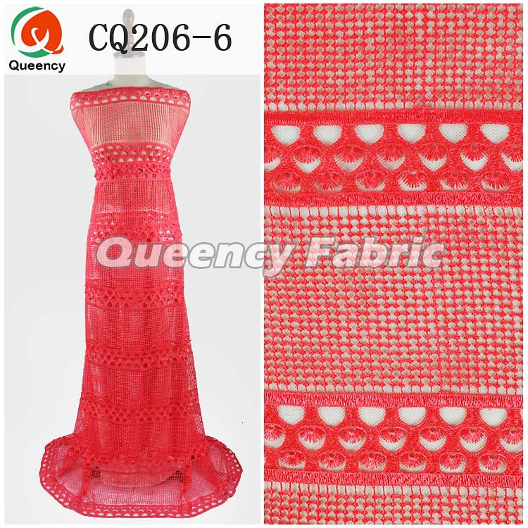Coral Africa Cord Lace Material Coral Africa Cord Lace Material