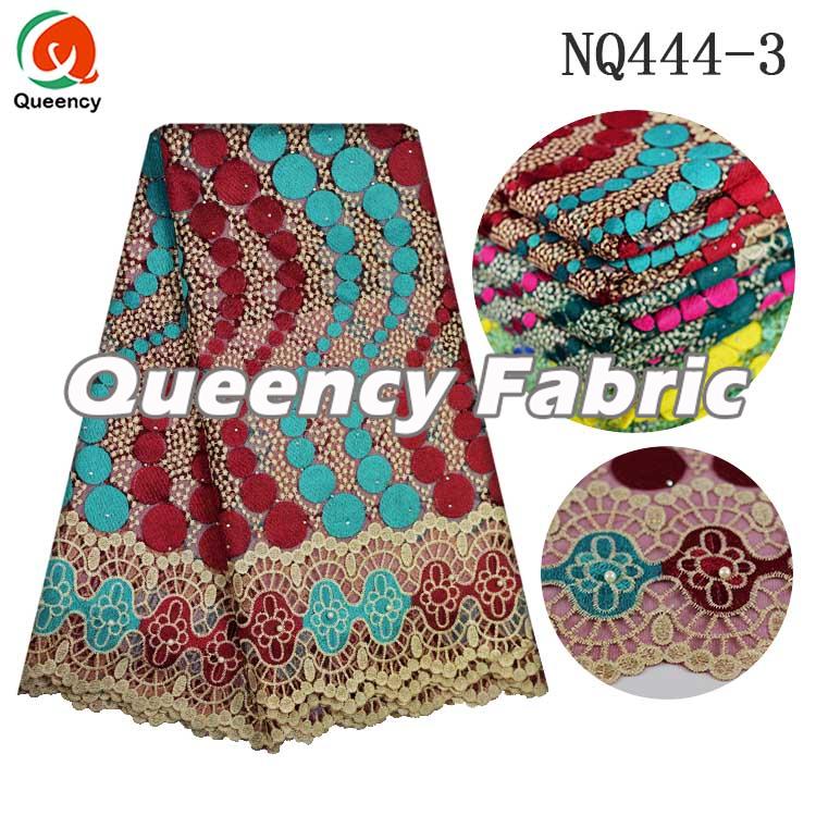 Embroidered French Nigeria Beaded Lace 