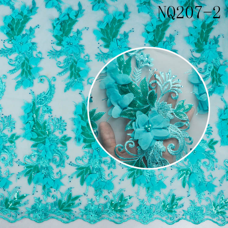 aqua 3d flowers lace aqua 3d flowers lace