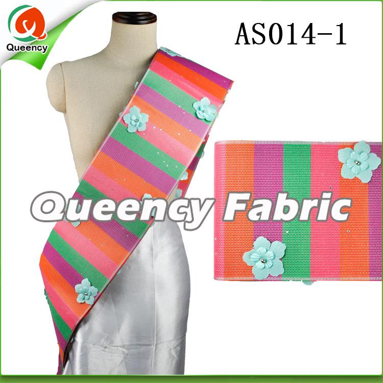  Aso Oke African Headtie Fabric With Beads