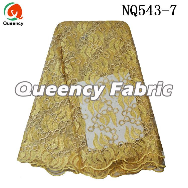 Gold Tulle Party Lace Dresses Fabric 