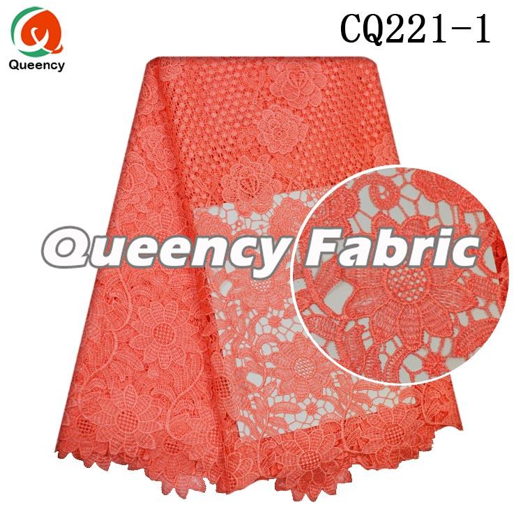 Peach Guipure Plain Lace 