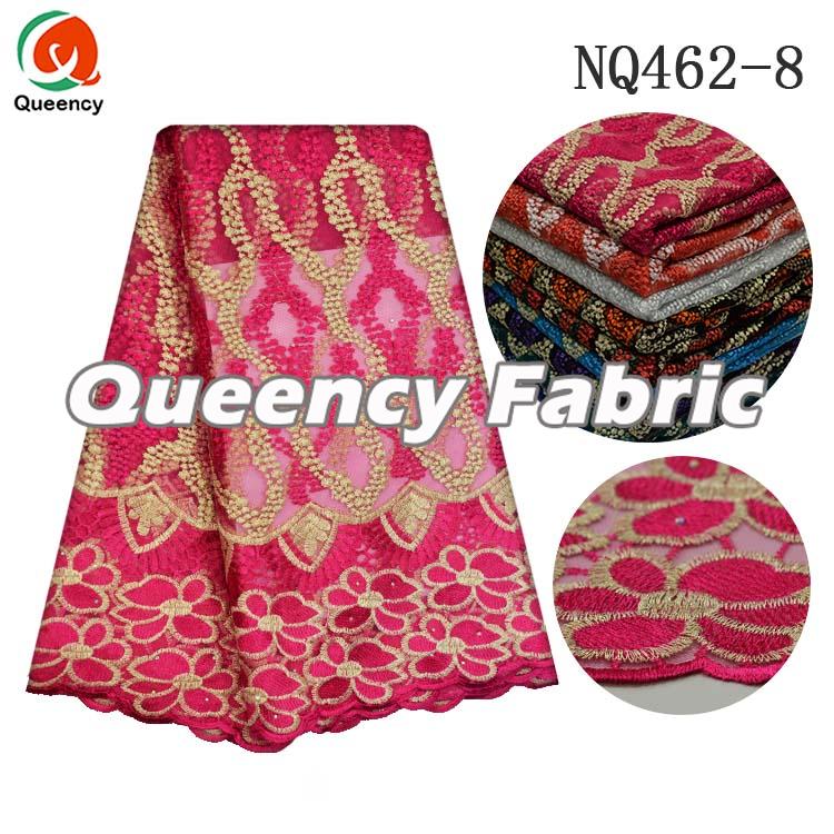 Fushia Stones Tulle Fabric Fushia Stones Tulle Fabric