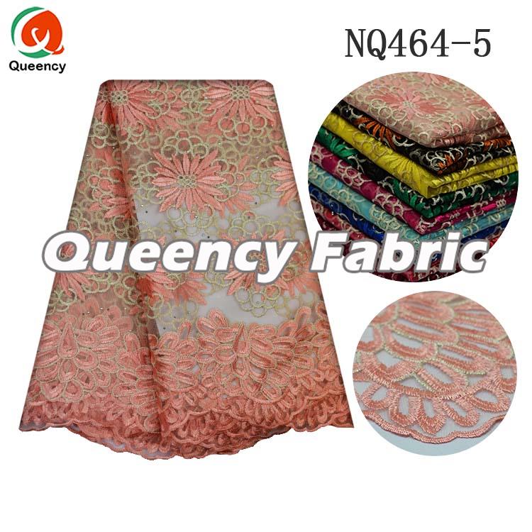 Netting Lace Embroidery In Brown Netting Lace Embroidery In Brown