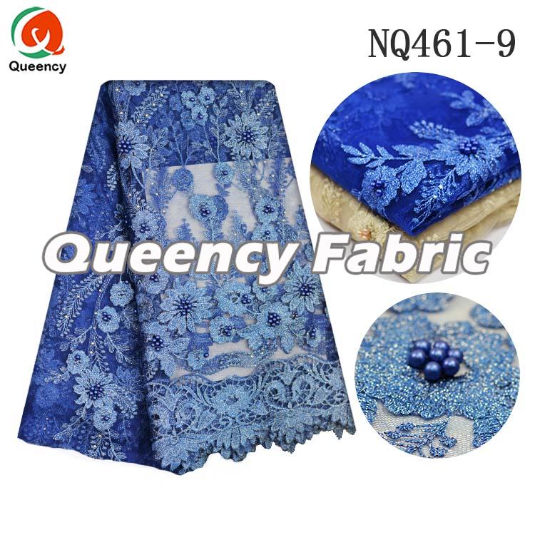 Royal Blue French Fabric Lace