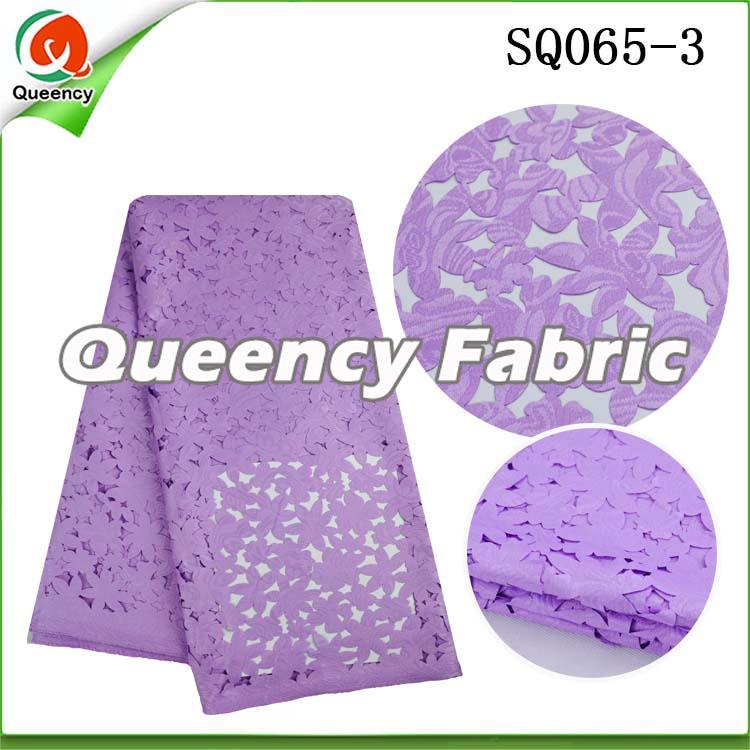 Lilac Laser Lace Material