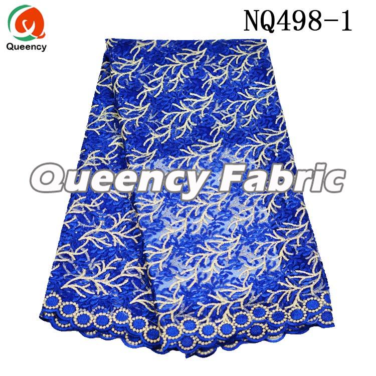 Net Lace Embroidered Fabric 