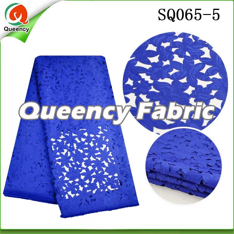 Royal Blue Lace Laser Fabric