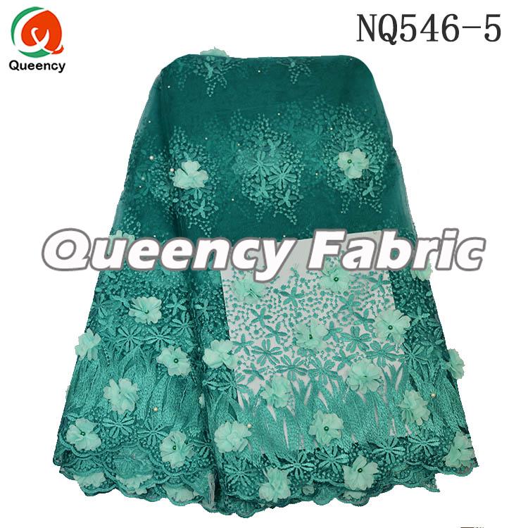 Nigeria Ladies Applique Lace Dresses Fabric