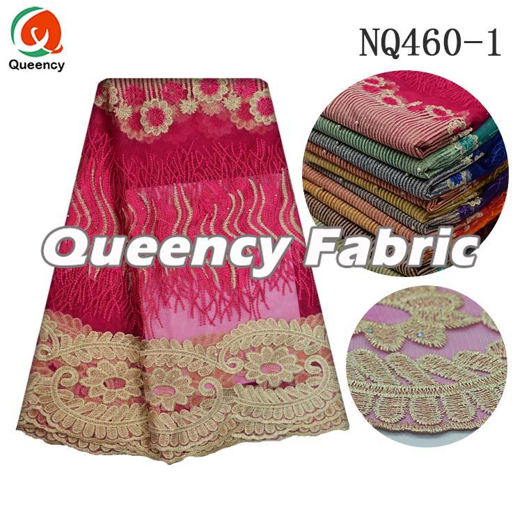 Fushia French Lace Material