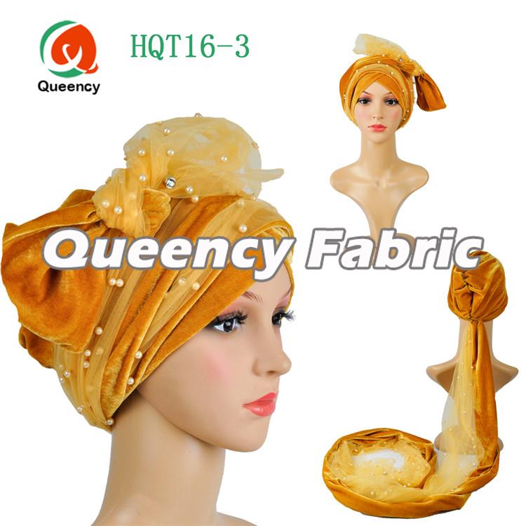 Gold Wedding Turban Beaded Wrapper Gold Wedding Turban Beaded Wrapper