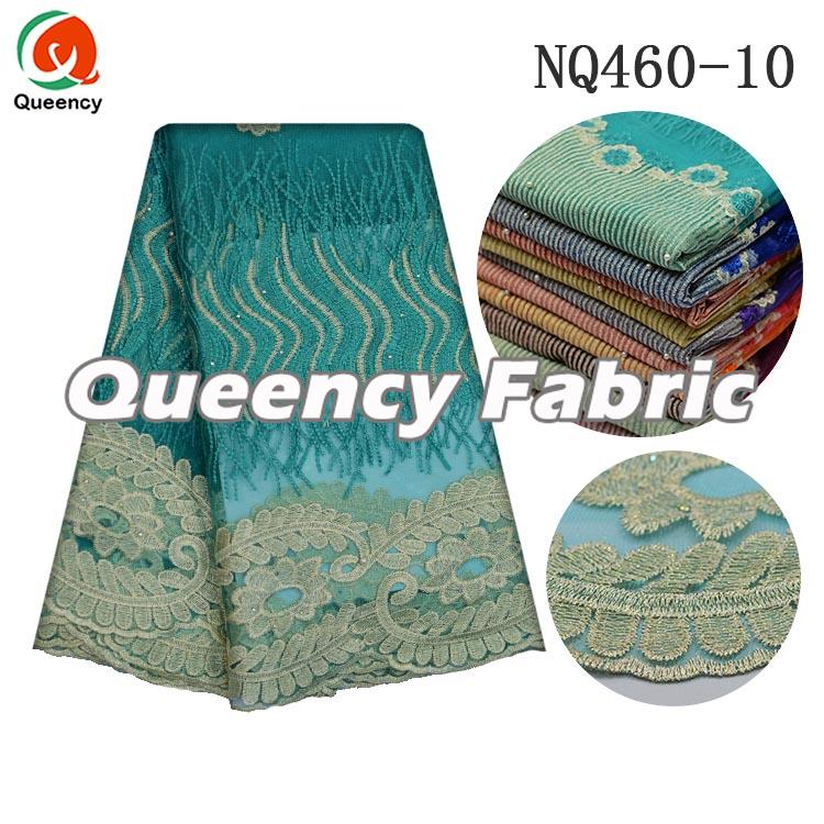 Beaded Lace Netting In Teal Beaded Lace Netting In Teal