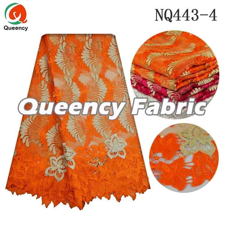 African Orange Net Fabric Lace African Orange Net Fabric Lace