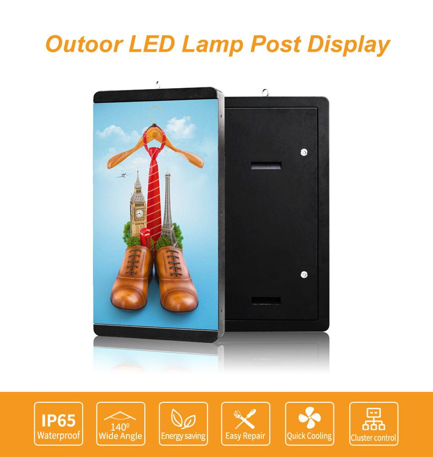 Advertising LED lamp post display