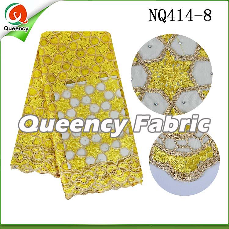 Yellow French Lace African