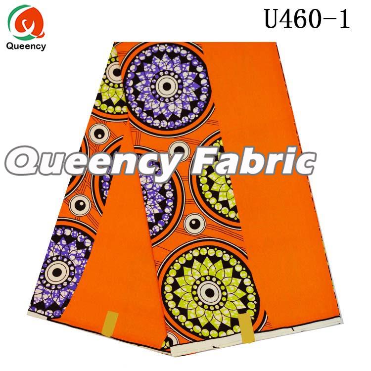 Orange African Wax Fabric Orange African Wax Fabric